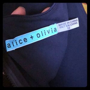 EUC Alice + Olivia Faux Wrap Dress Blue 2